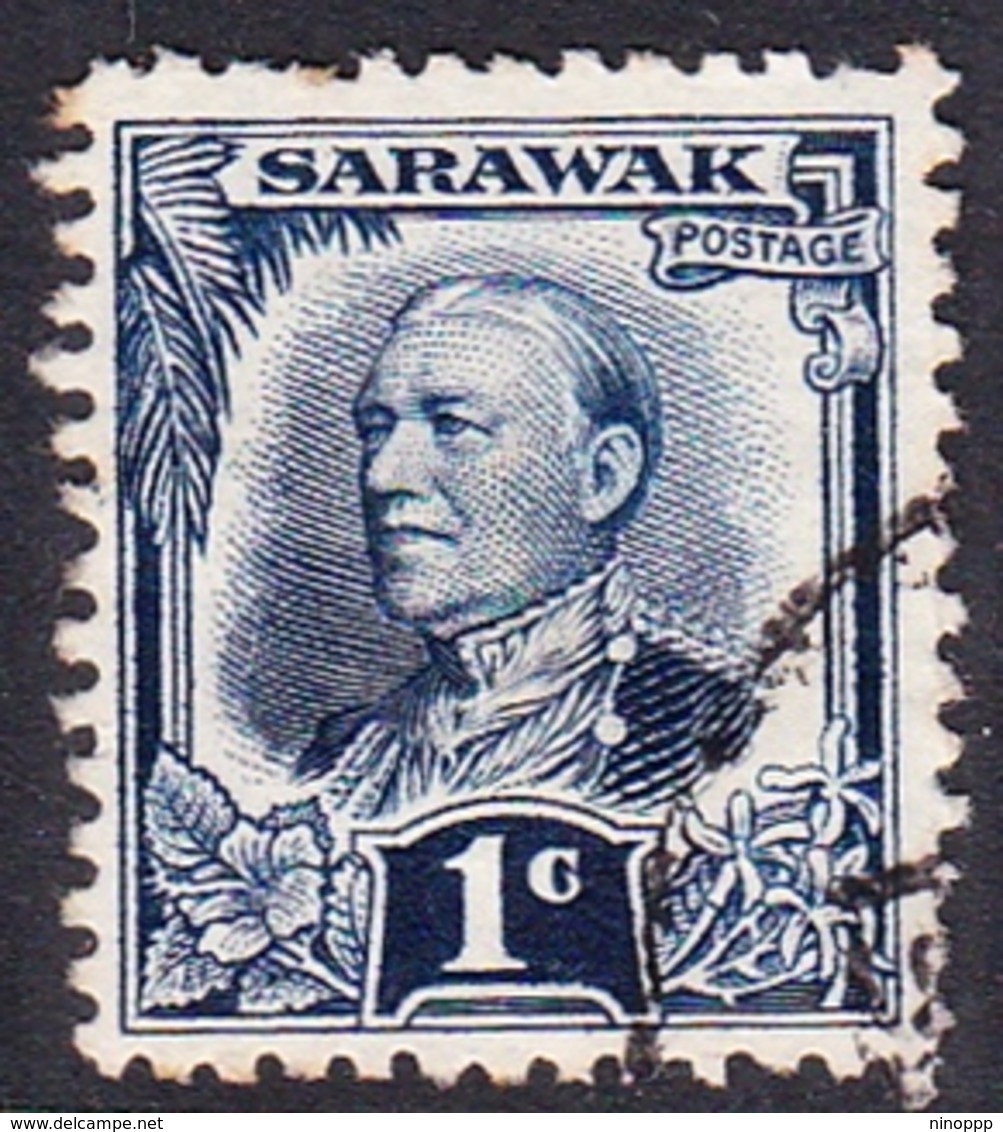 Malaysia-Sarawak SG 91 1932 Sir James Brook, 1c Indigo, Used - Sarawak (...-1963)