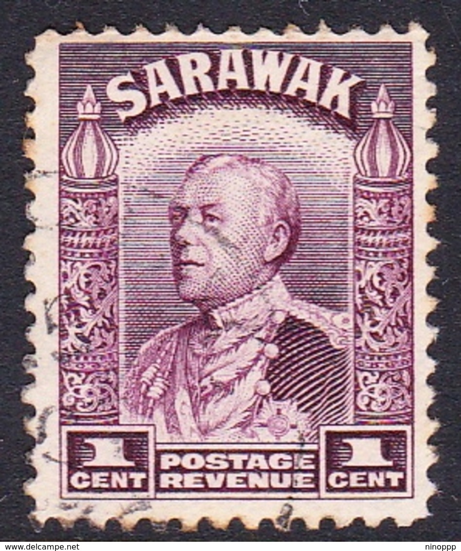 Malaysia-Sarawak SG 106 1934 Sir James Brook, 1c Purple, Used - Sarawak (...-1963)