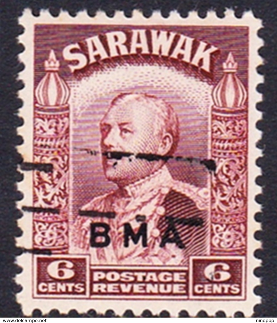Malaysia-Sarawak SG 111a 1941 BMA, 6c Lake Brown, Used - Sarawak (...-1963)