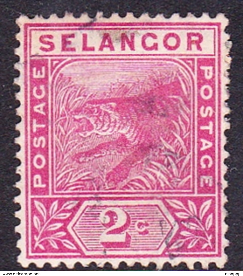 Malaysia-Selangor SG 50 1891 2c Rose, Used - Selangor