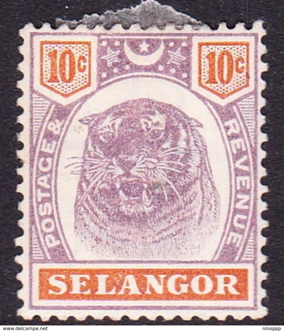 Malaysia-Selangor SG 57 1895 3c Dull Purple And Orange, Mint Hinged - Selangor