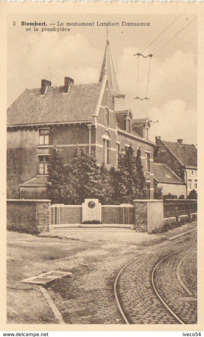 1955  Stembert " Monument Lambert Damseaux  - Presbytère " - Verviers