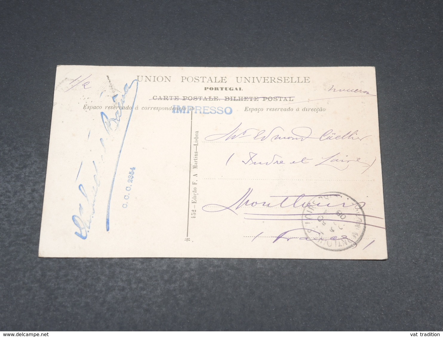 PORTUGAL - Oblitération De Lisbonne Sur Carte Postale En 1908 - L 18971 - Cartas & Documentos