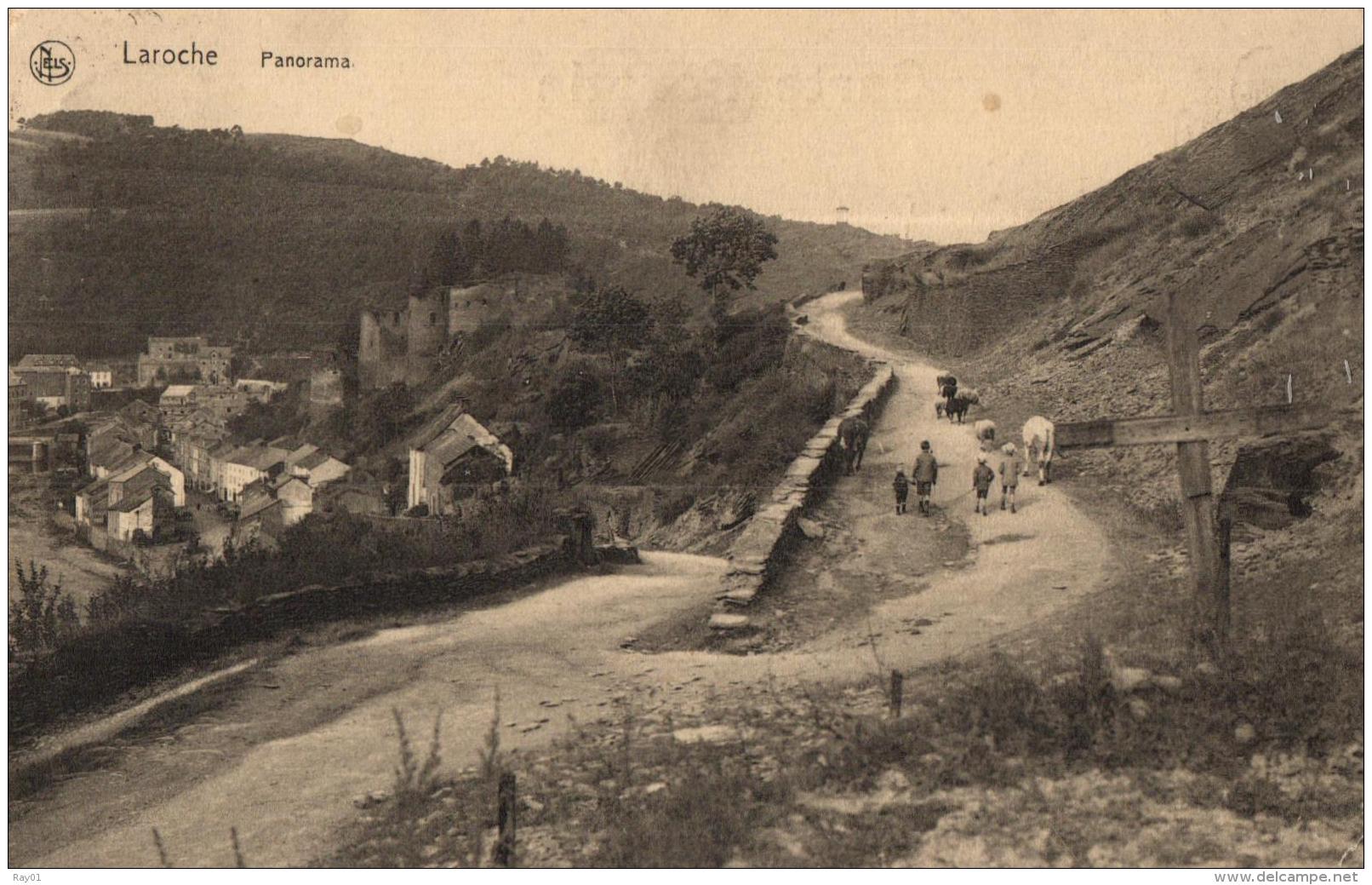 BELGIQUE - LUXEMBOURG - LAROCHE (5 cartes) - L'Eglise - Panorama pris du Dister - Route d'Houffalize - Panorama -Le Pont