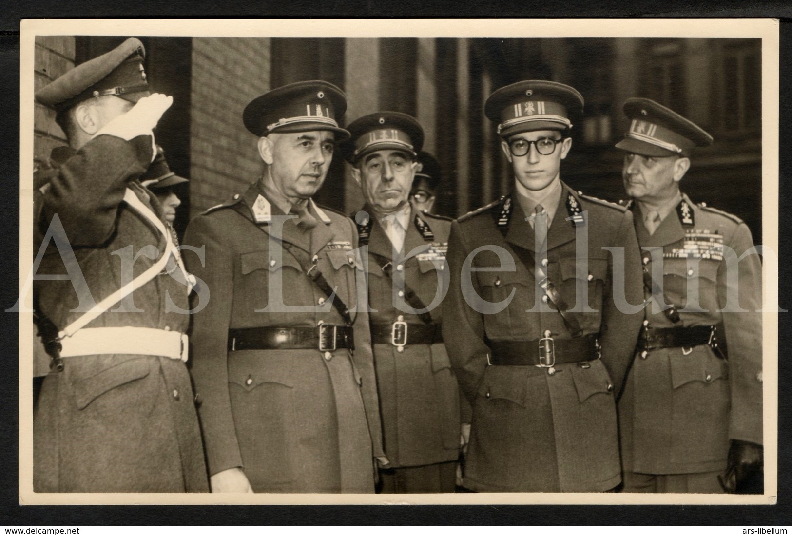 Photo Postcard / ROYALTY / België / Belgique / Prince Baudouin / Prins Boudewijn / Ecole Militaire / 1950 - Personen