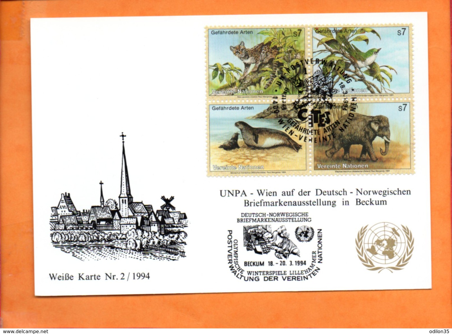 NATIONS-UNIES, Vienne, Carte Postale Souvenir Expo Beckum - Lettres & Documents