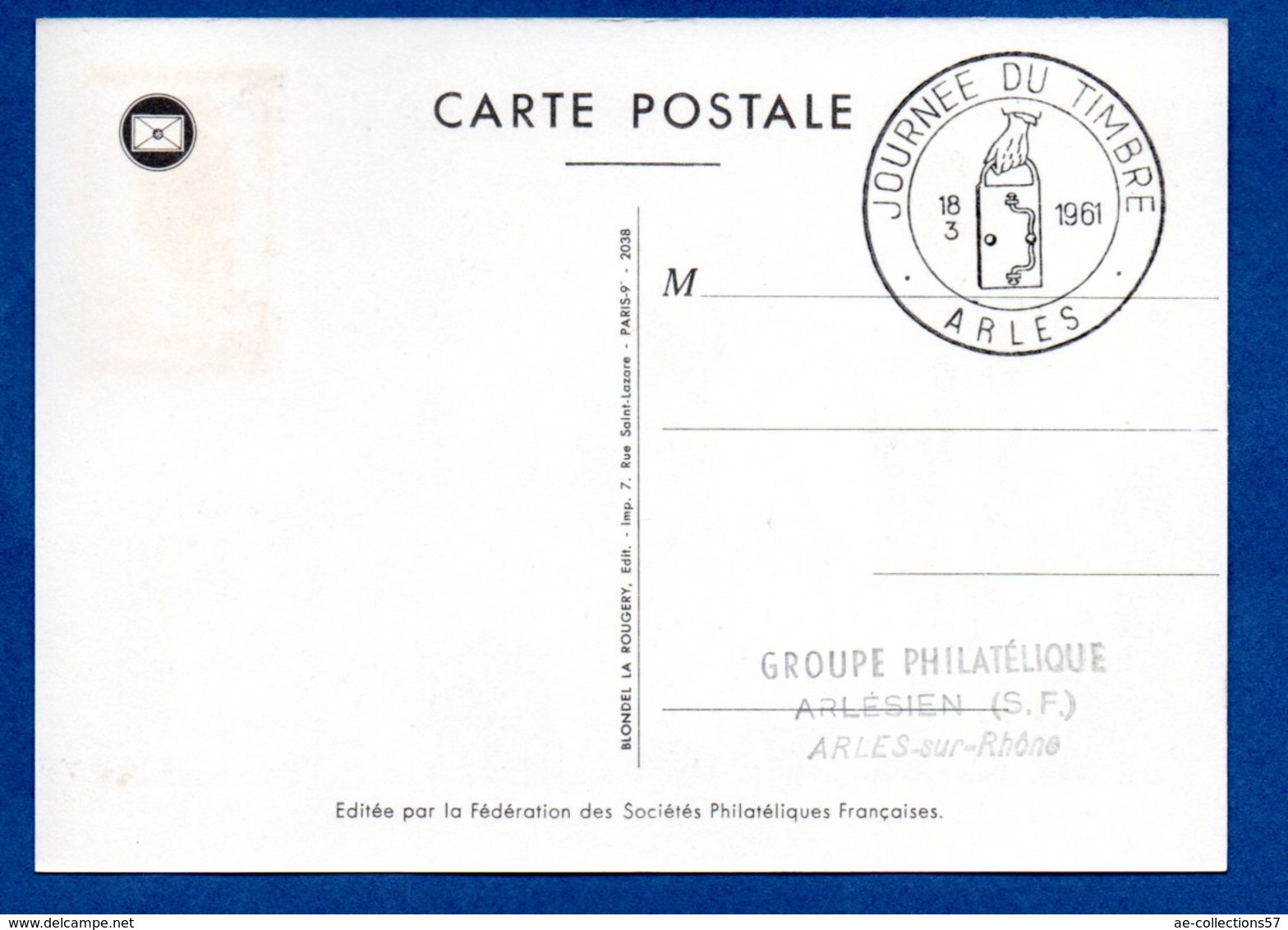 Carte Premier Jour  / Facteur De La Petite Poste / Arles  / 18-03-1961 - 1960-1969