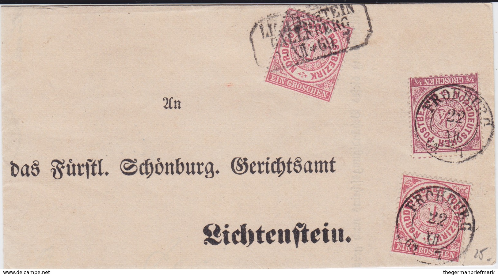 Sachsen Nv K2 Frohburg U Ra3 Lichtenstein Callnberg Ins Dok VS 1869 - Saxony