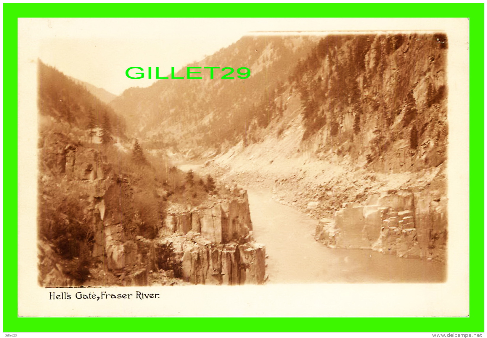 HELL'S GATE, BC -  HELL'S GATE, FRASER RIVER - THE ROWLEY CARBON PHOTO SERIES - - Autres & Non Classés