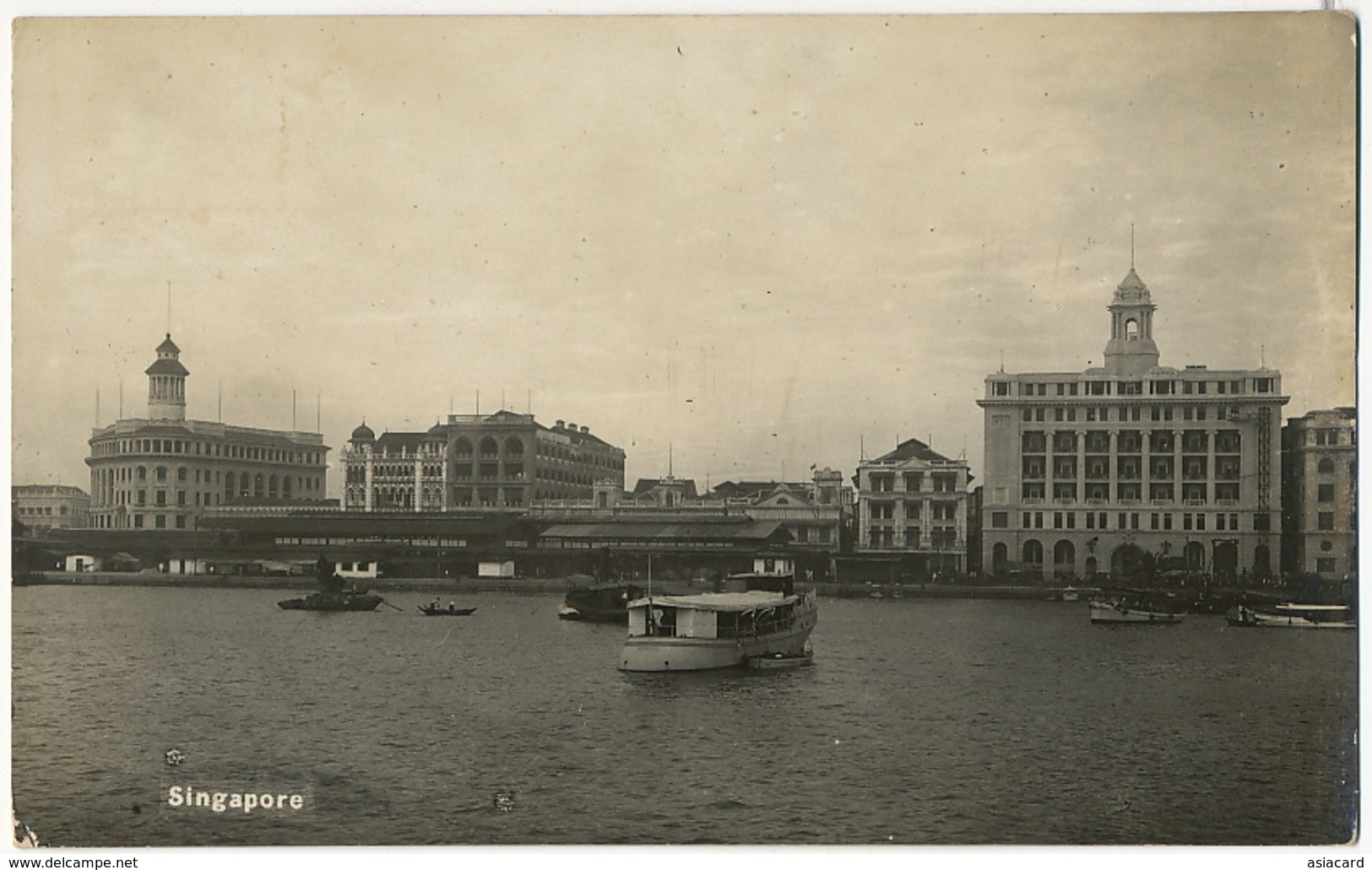 Singapore Real Photo  Postally Used 4 Stamps To France - Singapour