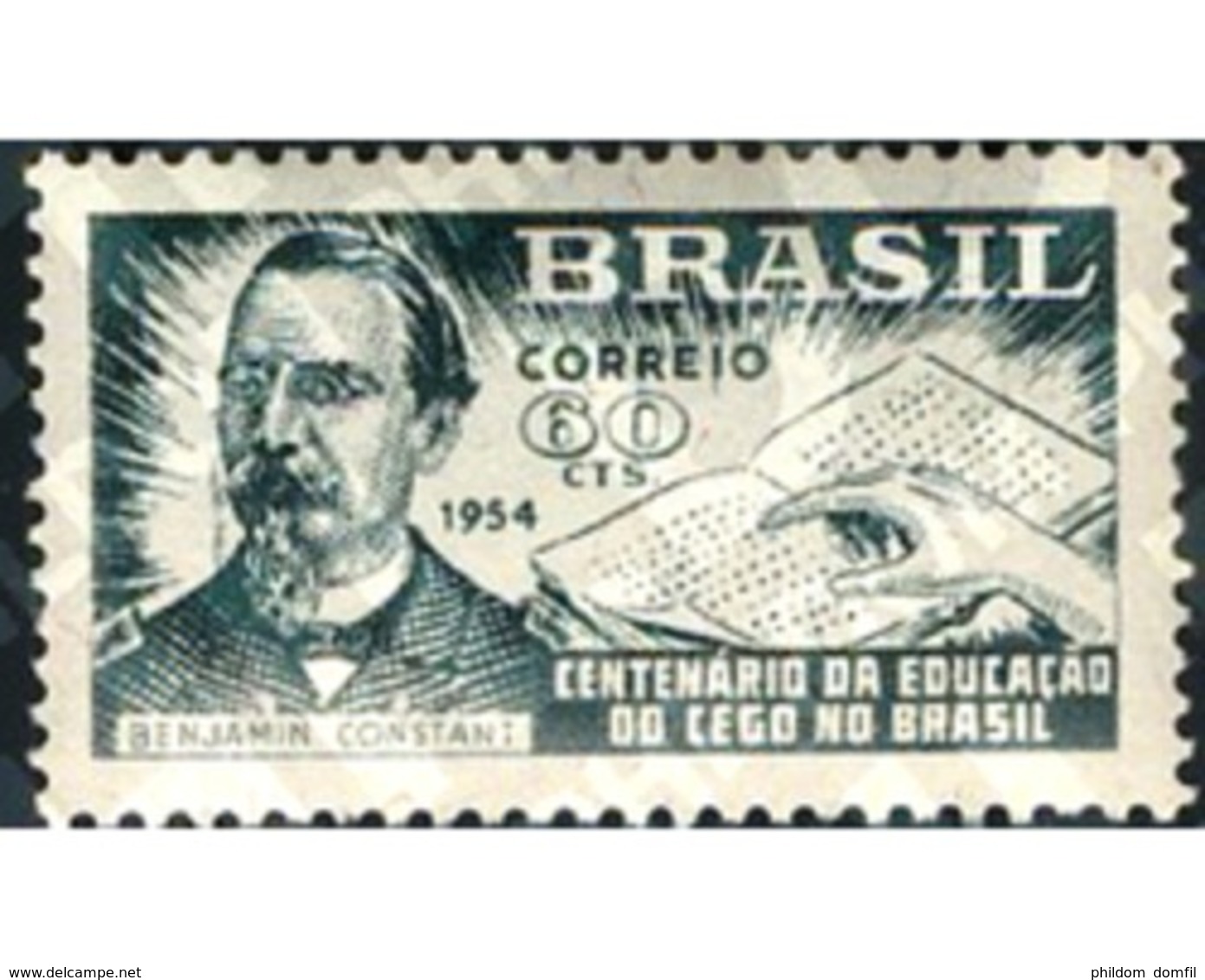 Ref. 168657 * MNH * - BRAZIL. 1954. CENTENARIO DEL INSTITUTO BENJAMIN CONSTANT POR LA EDUCACION CIEGA - Neufs