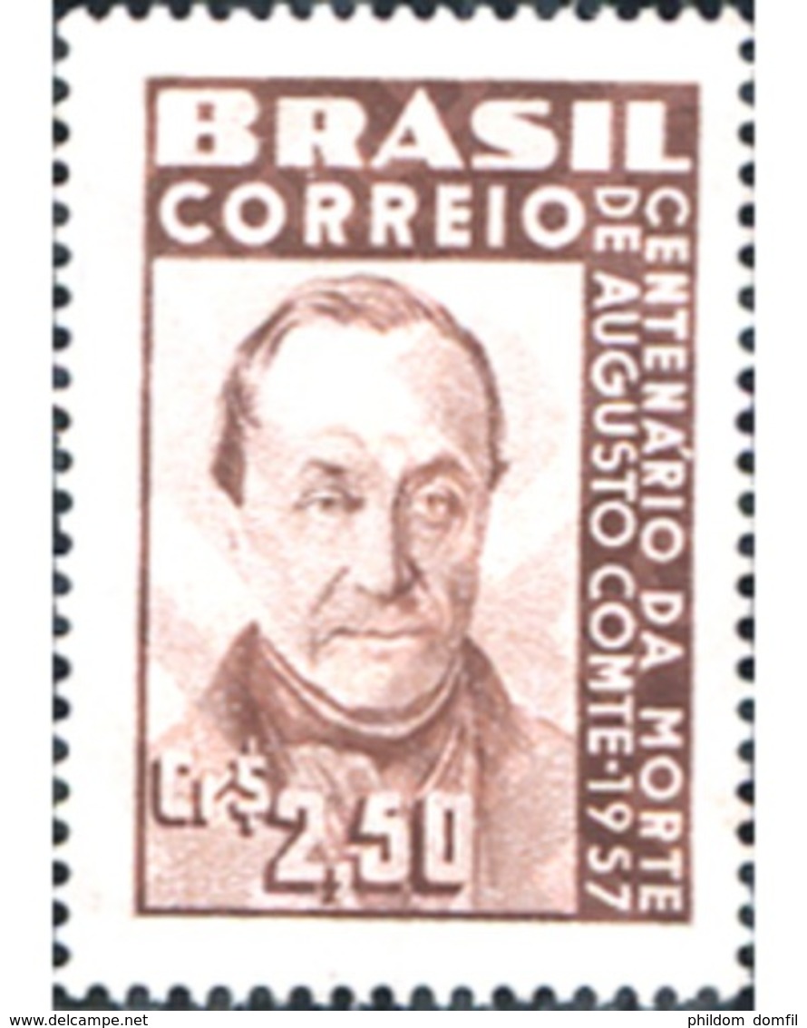 Ref. 169012 * MNH * - BRAZIL. 1957. CENTENARIO DE LA MUERTE DEL FILOSOFO FRANCES AUGUSTE COMTE - Neufs