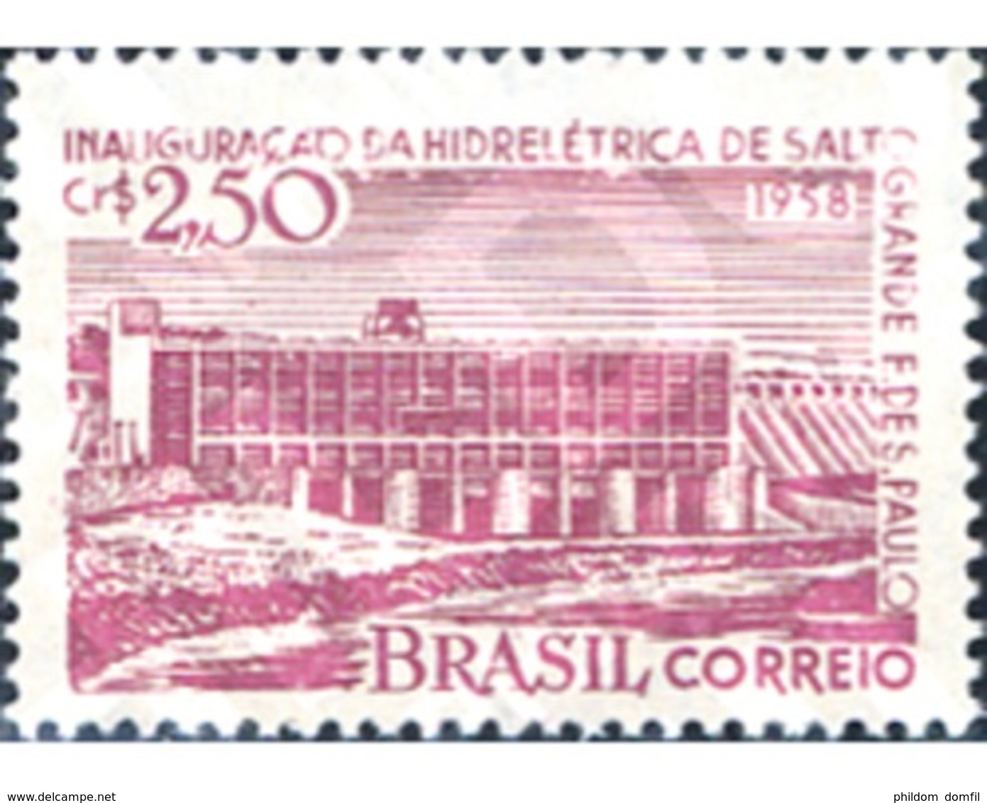 Ref. 169255 * MNH * - BRAZIL. 1958. INAGURACION DE LA FABRICA HIDROELECTRICA DE SALTO GRANDE - Neufs