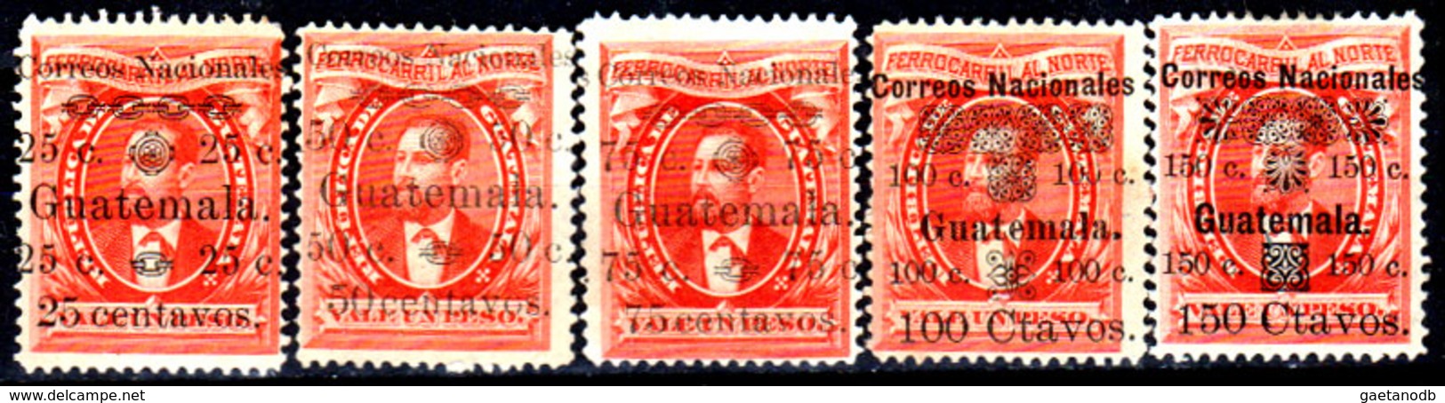 Guatemala-0029 - Emissione 1886 (+/sg) Hinged/NG - - Guatemala