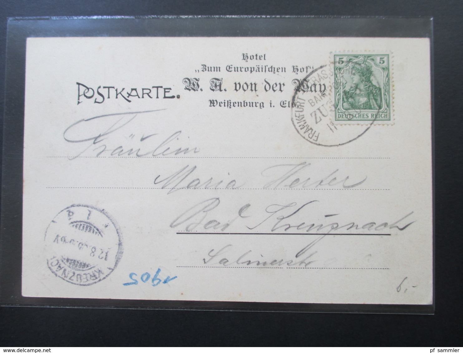 DR / Elsass AK 1905 Gruß Aus Weißenburg. Weissenburg Im Elsass. Totalansicht. Alleinverkauf Carl Graf. Bahnpost - Elsass