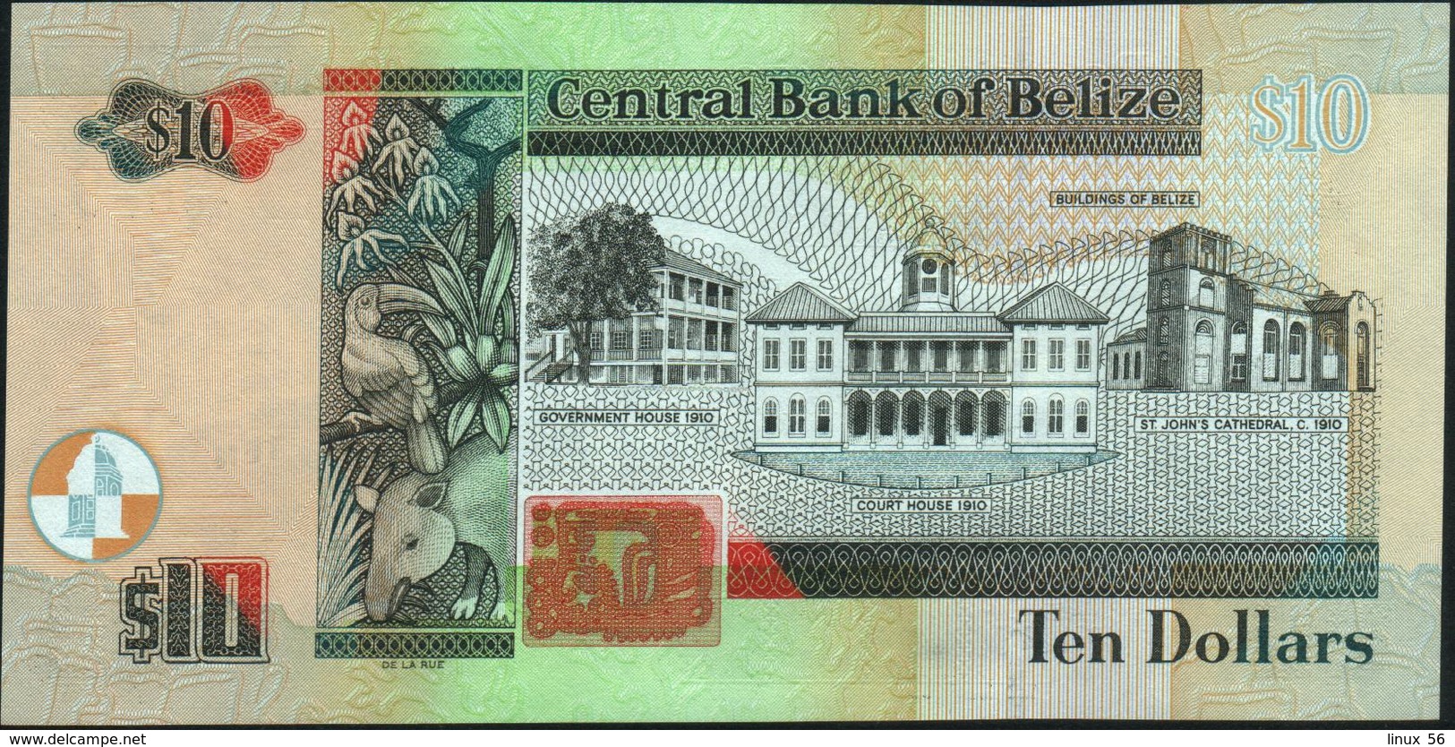 BELIZE - 10 Dollars 01.11.2011 UNC P.68 D - Belize