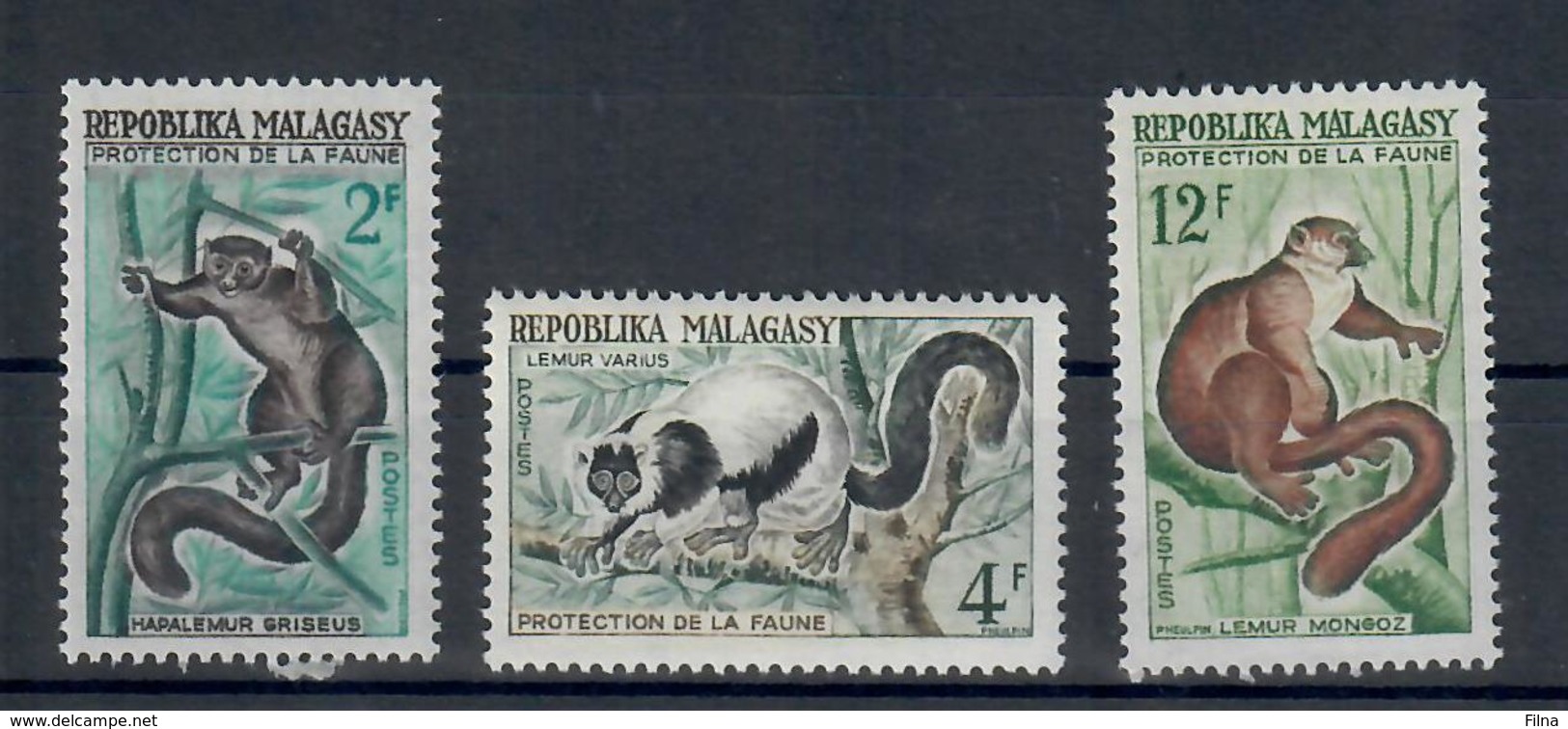 MADAGASCAR 1961  - FAUNA  - ANIMALI- SERIE COMPLETA - MNH ** - Madagascar (1960-...)