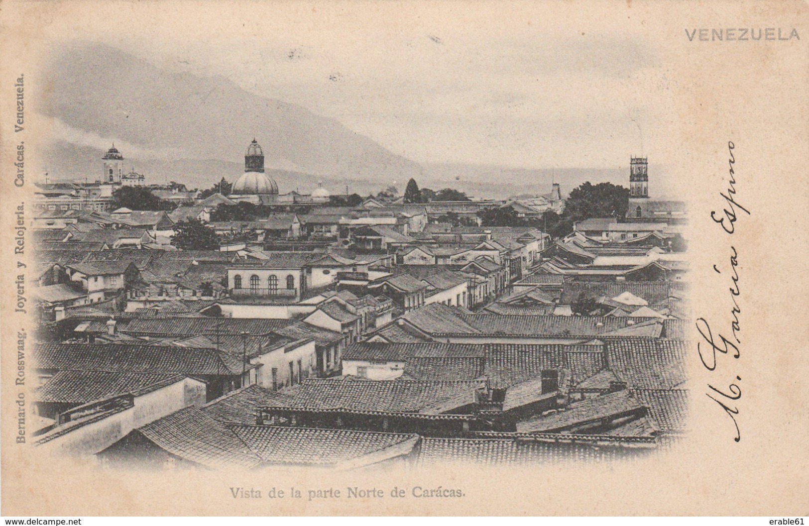 Cpa VISTA DE LA PARTE NORTE DE CARACAS VENEZUELA 1904 - Venezuela