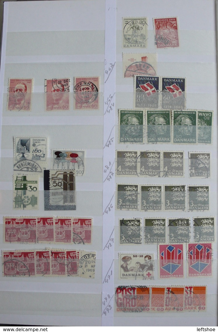 DENMARK Used stamps collection 1930th-2010th