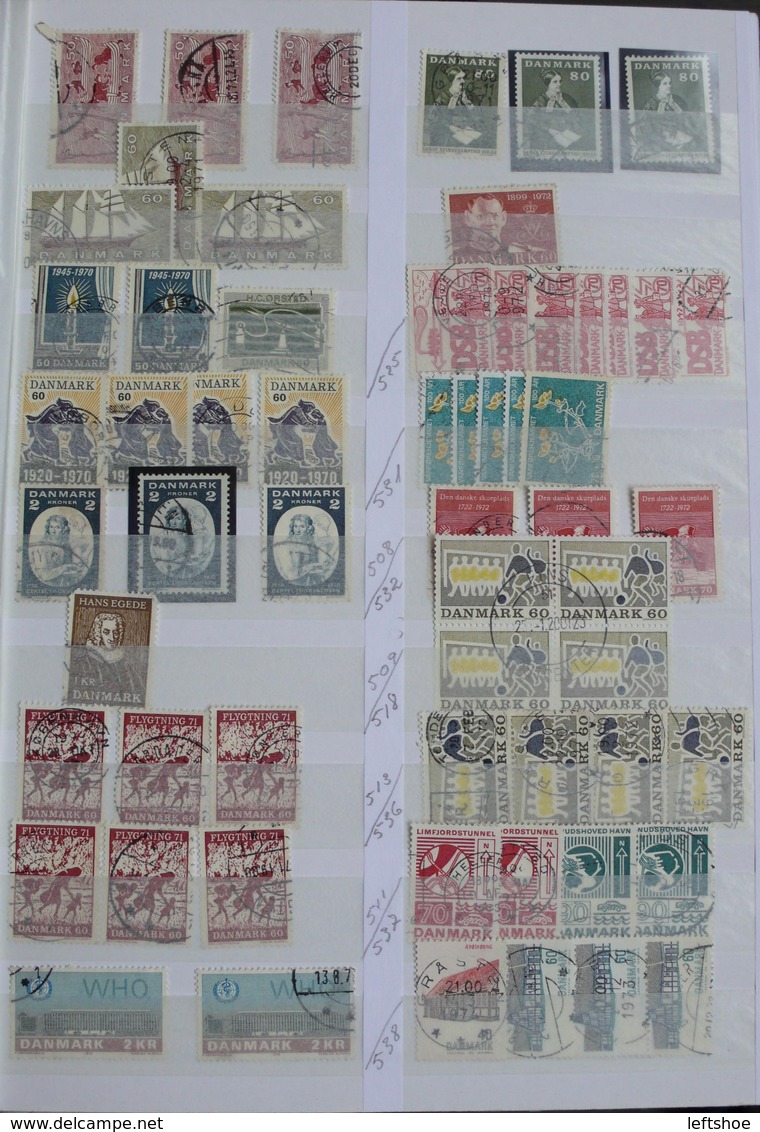 DENMARK Used stamps collection 1930th-2010th