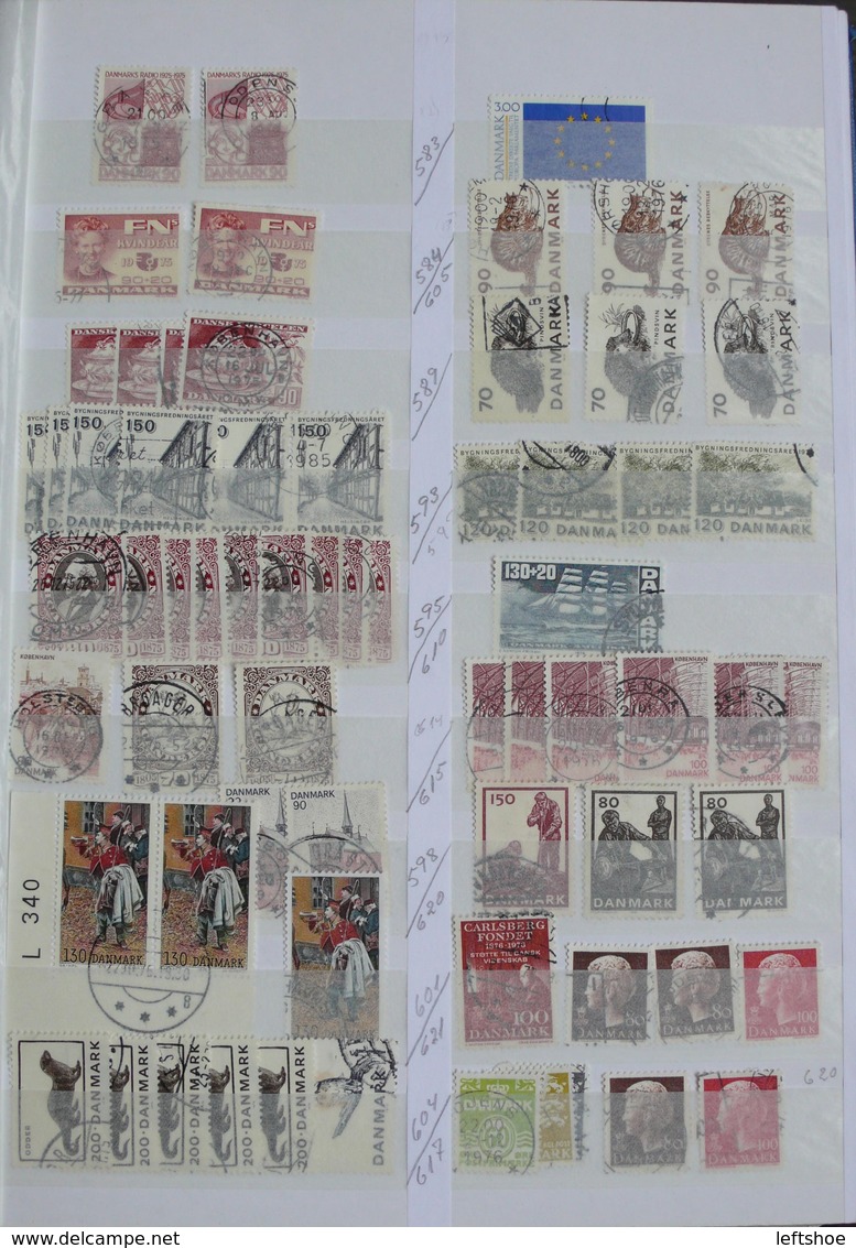 DENMARK Used stamps collection 1930th-2010th