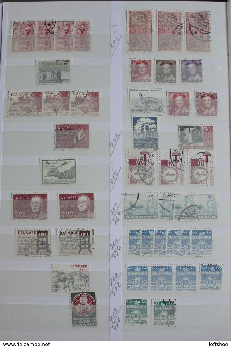 DENMARK Used stamps collection 1930th-2010th