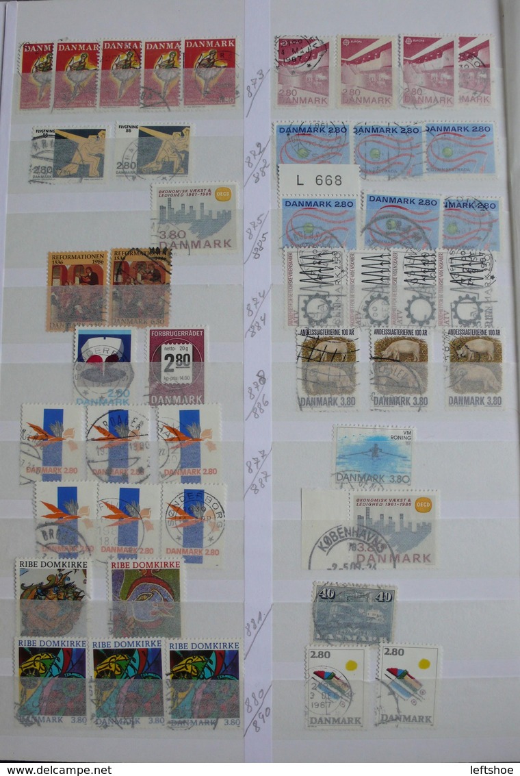 DENMARK Used stamps collection 1930th-2010th