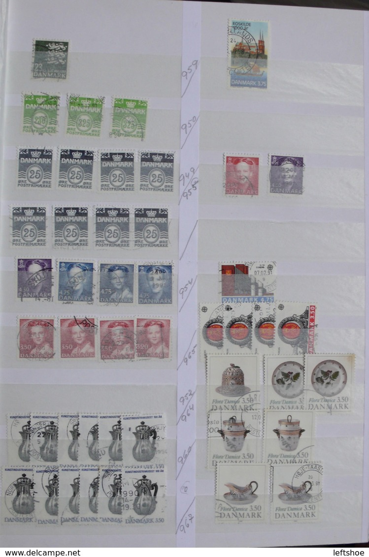 DENMARK Used stamps collection 1930th-2010th