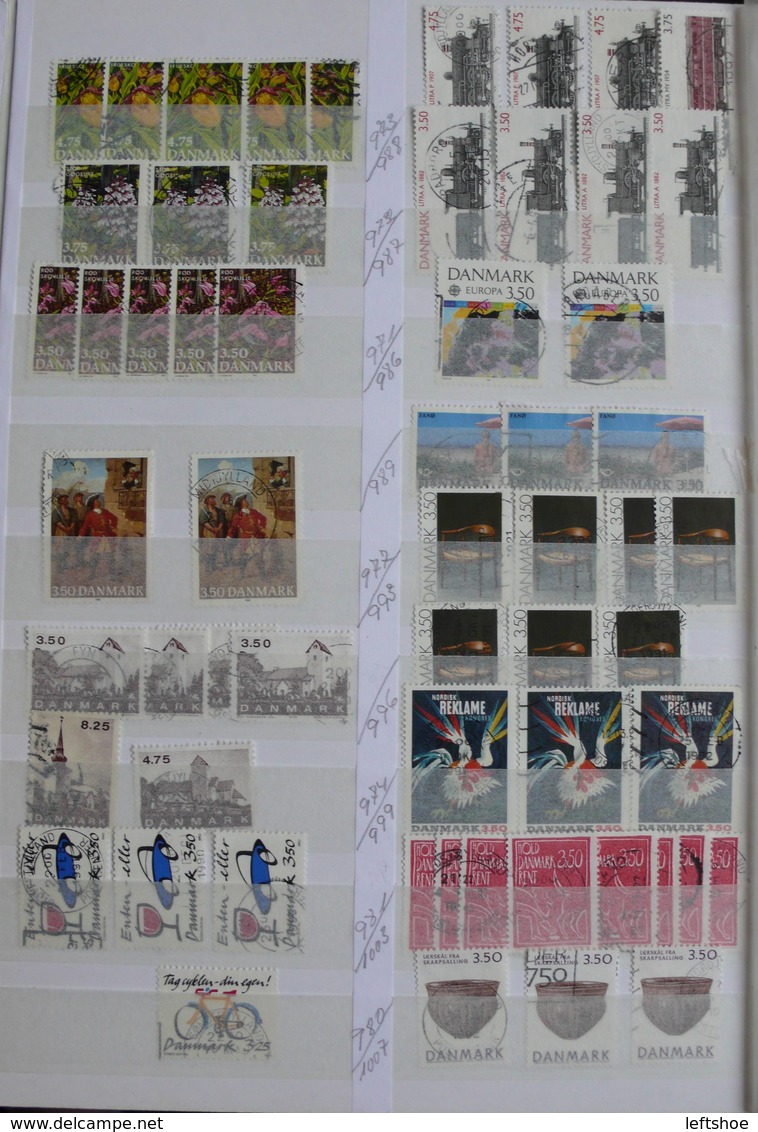 DENMARK Used stamps collection 1930th-2010th