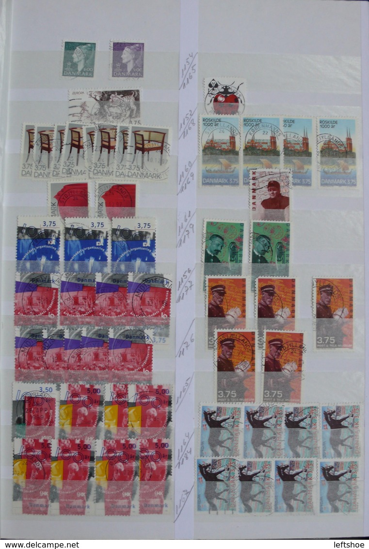 DENMARK Used stamps collection 1930th-2010th