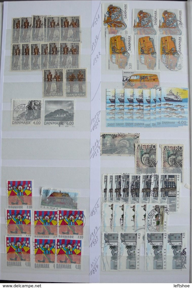 DENMARK Used stamps collection 1930th-2010th