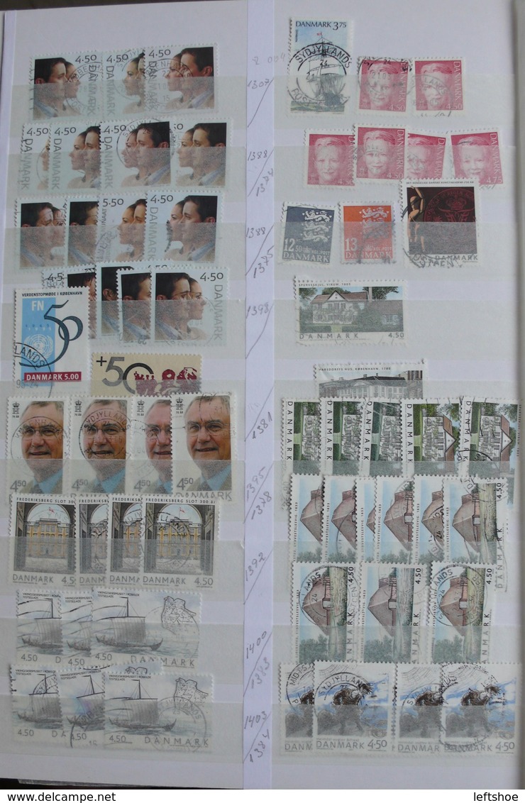 DENMARK Used stamps collection 1930th-2010th