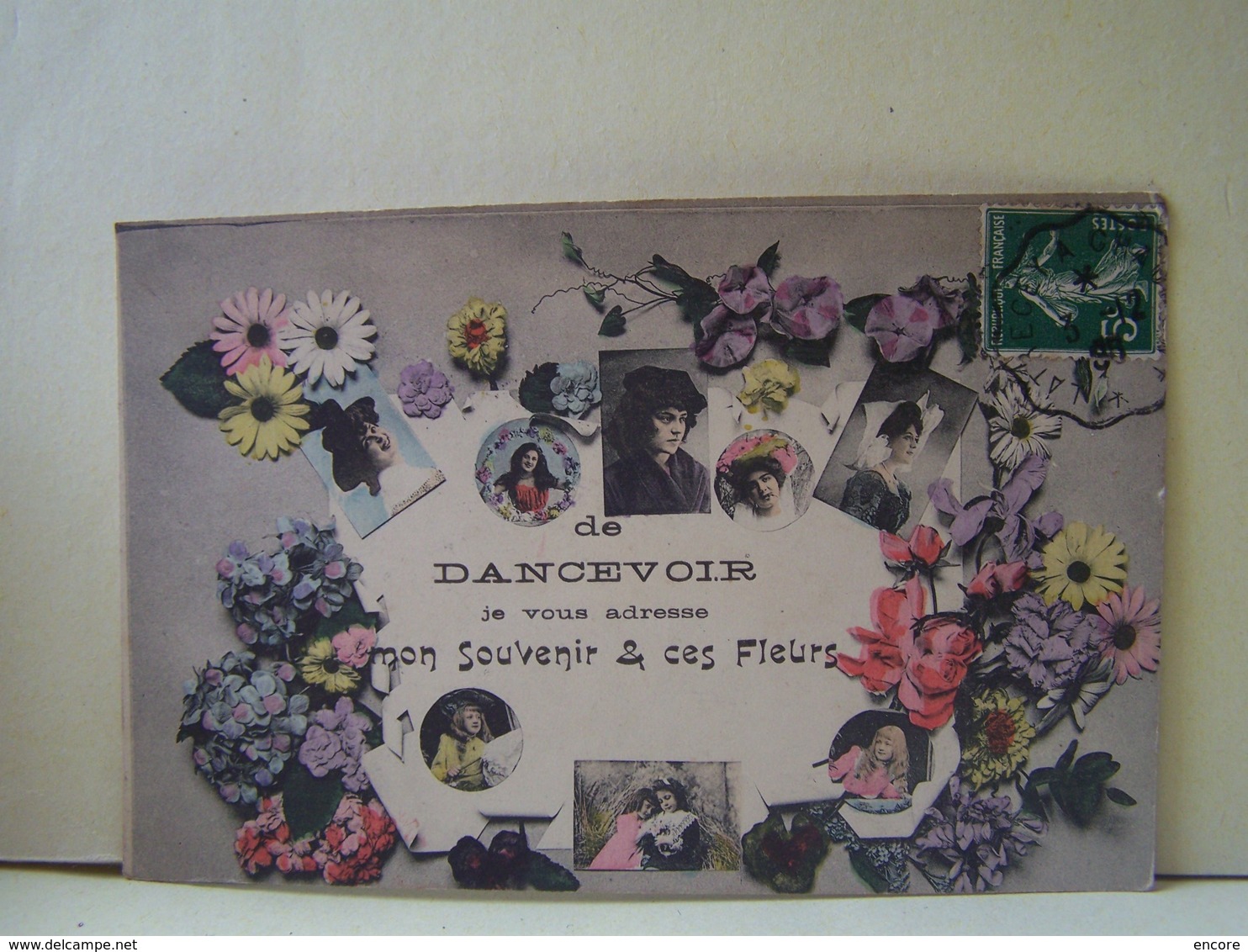 DANCEVOIR (HAUTE MARNE) CARTE FANTAISIE. "JE VOUS ADRESSE MON SOUVENIR & CES FLEURS".   100_5684b - Autres & Non Classés