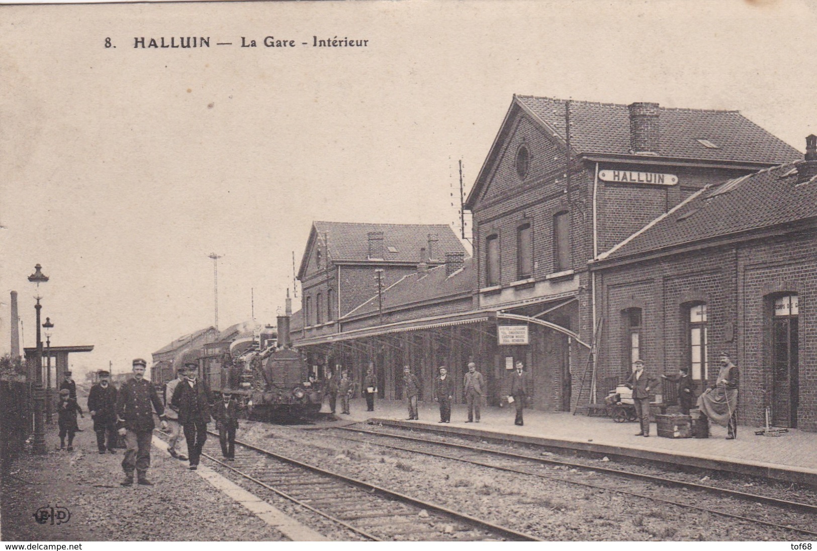 Halluin La Gare Intérieure 1914 - Autres & Non Classés