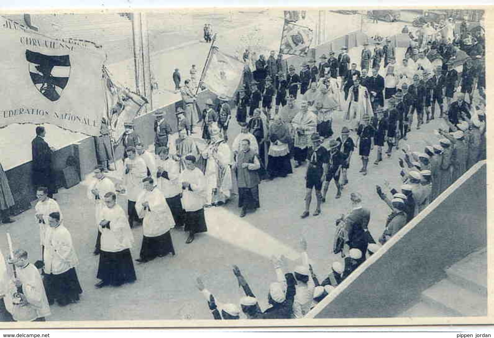 Exposition  Bruxelles 1935 - Palais De La Vie Catholique... Belle Cpa Animée - Scoutisme