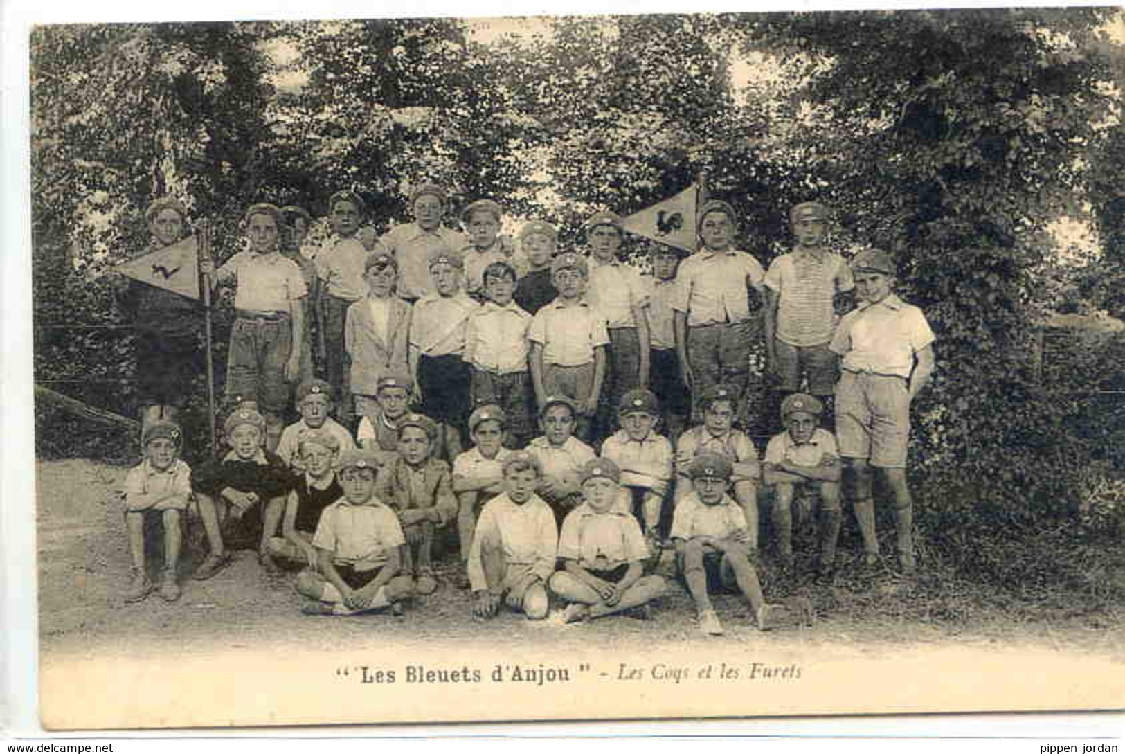 Les Bleuets D'Anjou * Les Coqs Et Les Furets * Belle Cpa Animée - Scoutisme