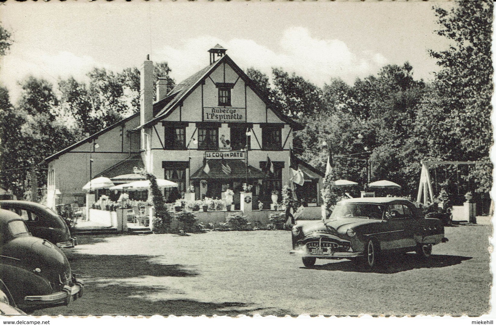 NIEUWPOORT-AUBERGE L'ESPINETTE-LE COQ EN PATE-AUTOMOBILES VINTAGE - Nieuwpoort