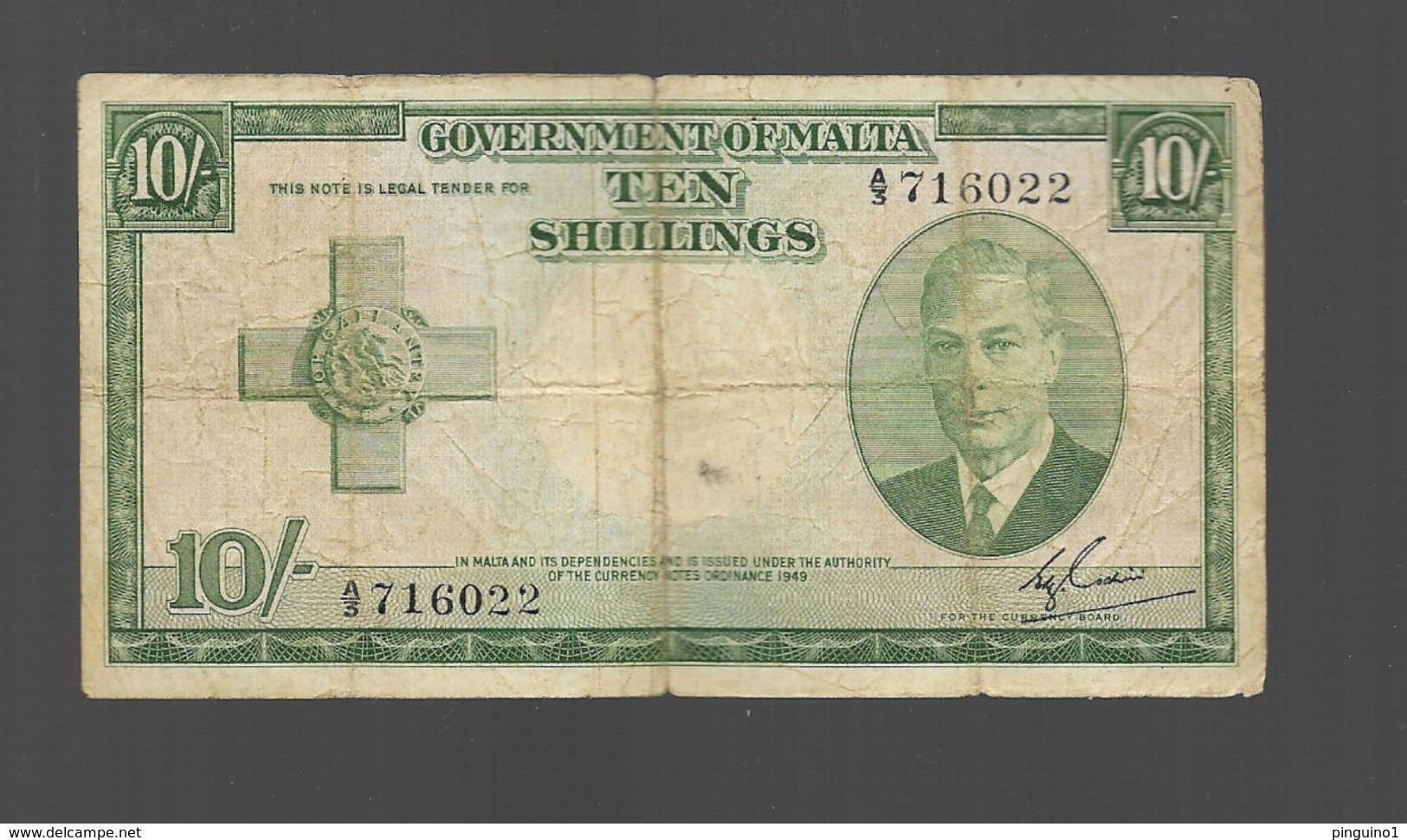 Billet Ten Shillings - Malta