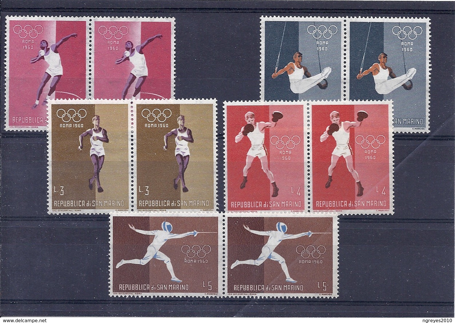 180030143  SAN  MARINO  YVERT  Nº 489/93  **/MNH - Nuevos