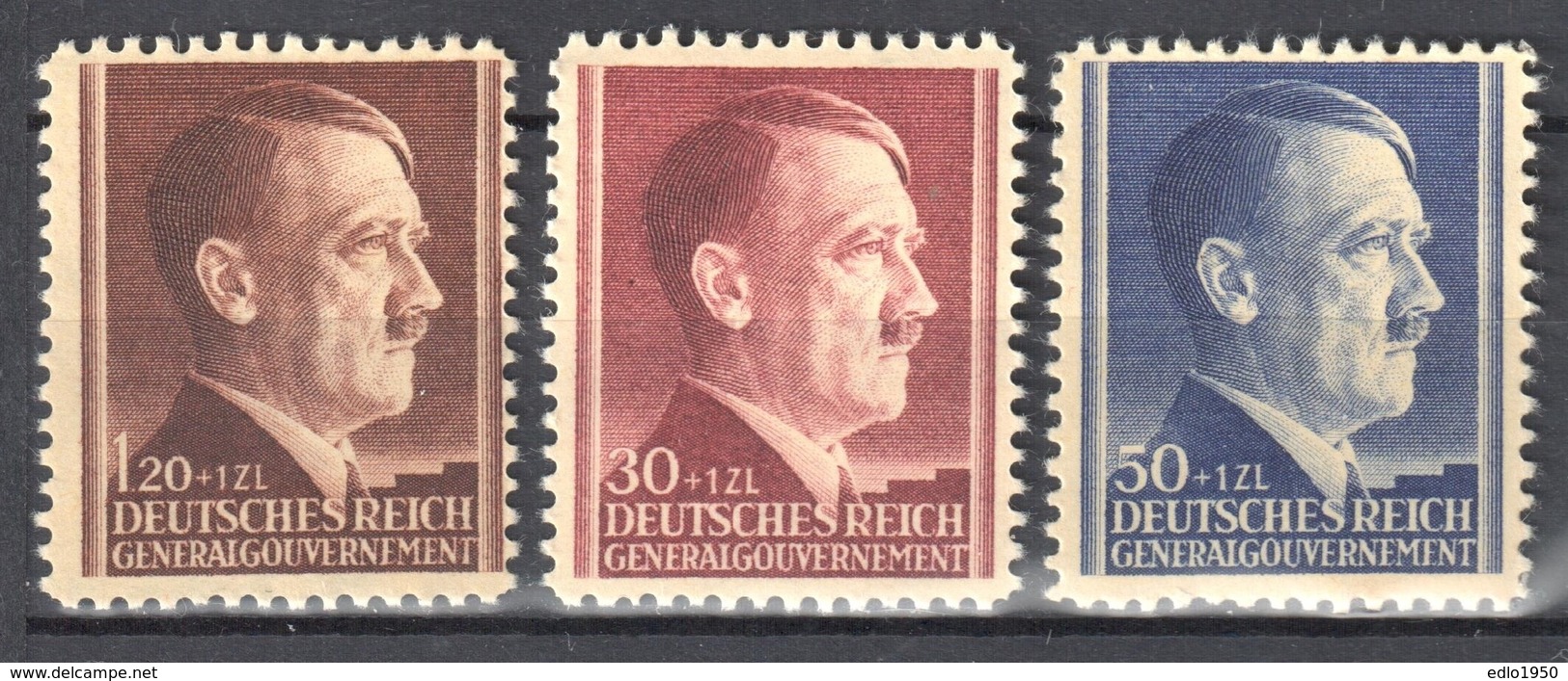 Poland - Generalgouvernement - 1942 Mi 89-91 MNH (**) - Generalregierung