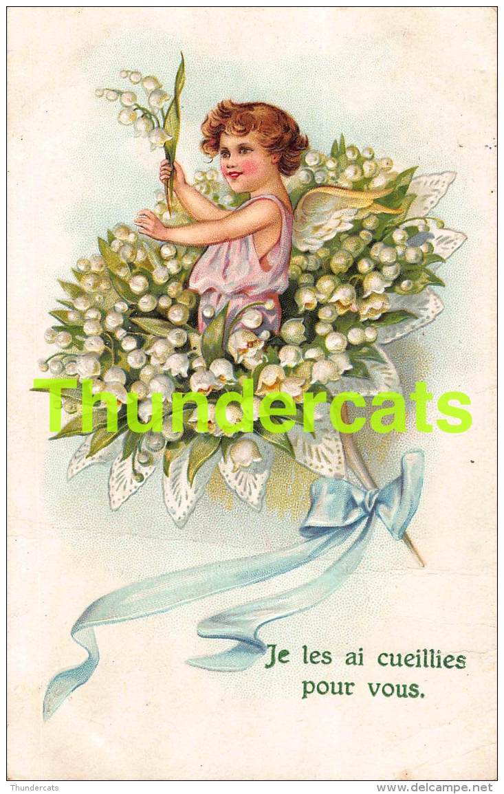 CPA EN RELIEF GAUFREE ANGE  BONNE ANNEE EMBOSSED NEW YEAR CARD ANGEL CUPID - Anges