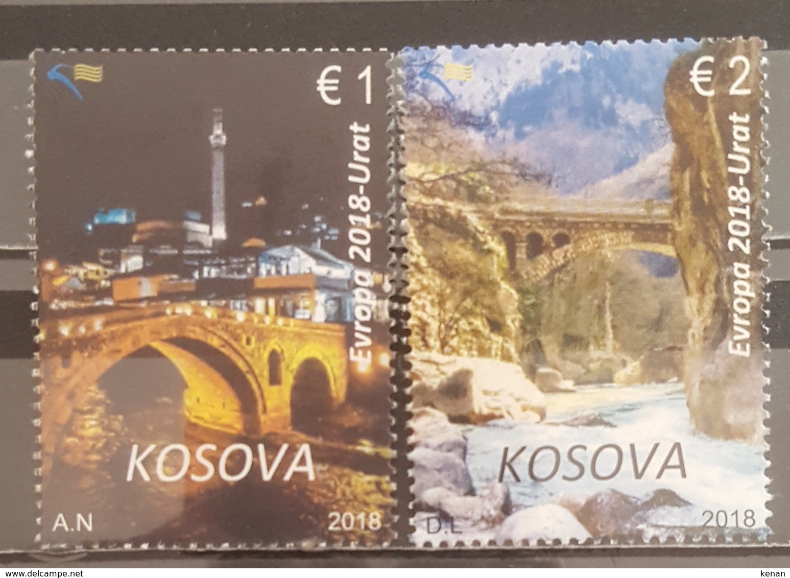 Kosovo,  2018, Europa Stamps - Bridges (MNH) - Kosovo