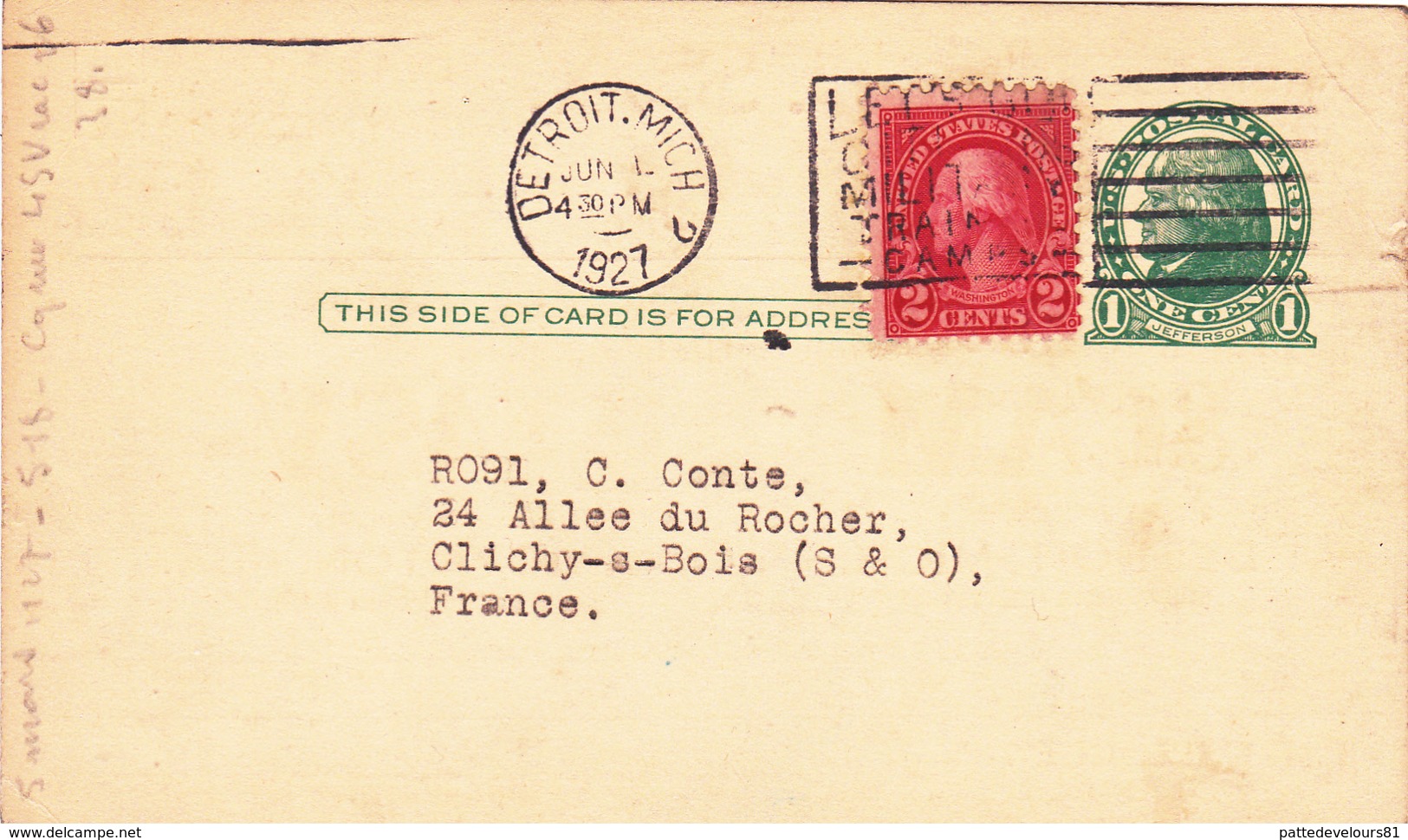 CARTE QSL (93) CLICHY Sous BOIS / USA BOYNTON  Radio (2 Scans) - Radio