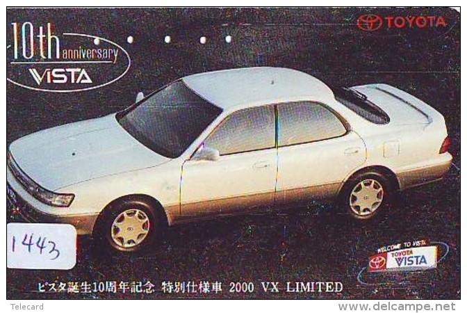 Télécarte JAPON * TOYOTA (1443) Phonecard JAPAN * VOITURE * Auto CAR * TELEFONKARTE * - Cars