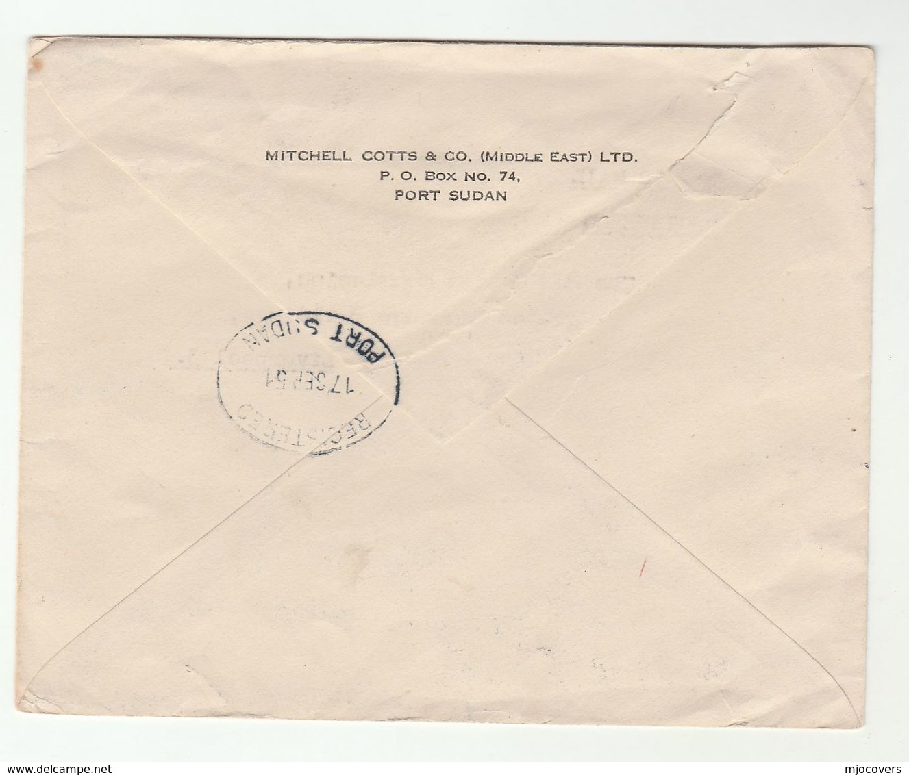 1951 Registered SUDAN Stamps COVER To Raw COTTON COMMISSION Liverpool GB - Sudan (...-1951)