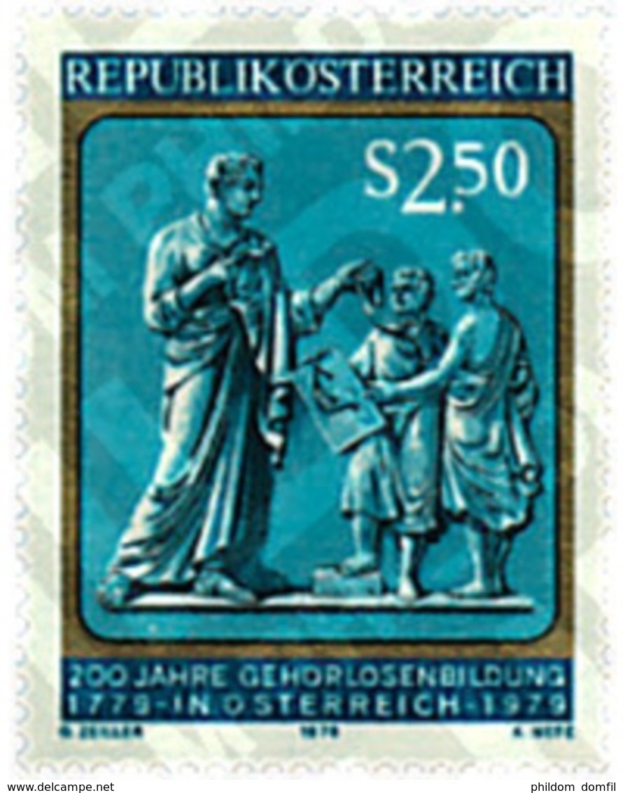 Ref. 120177 * MNH * - AUSTRIA. 1979. BICENTENARY OF THE DEAF EDUCATION IN AUSTRIA . BICENTENARIO DE LA EDUCACION DE LOS  - Nuovi