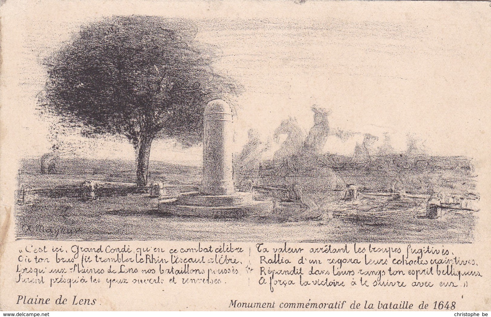 CPA Plaine De Lens, Monument Commémoratif De La Bataille De 1648 (pk47108) - Lens