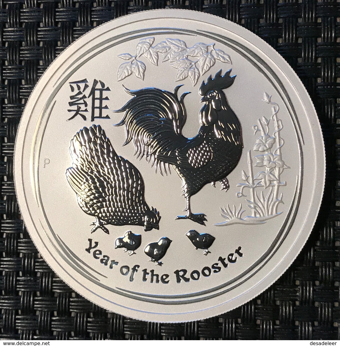 Australia - 8 Dollars, 2017 - 5 Oz Silver - (Year Of The Rooster) - Collections