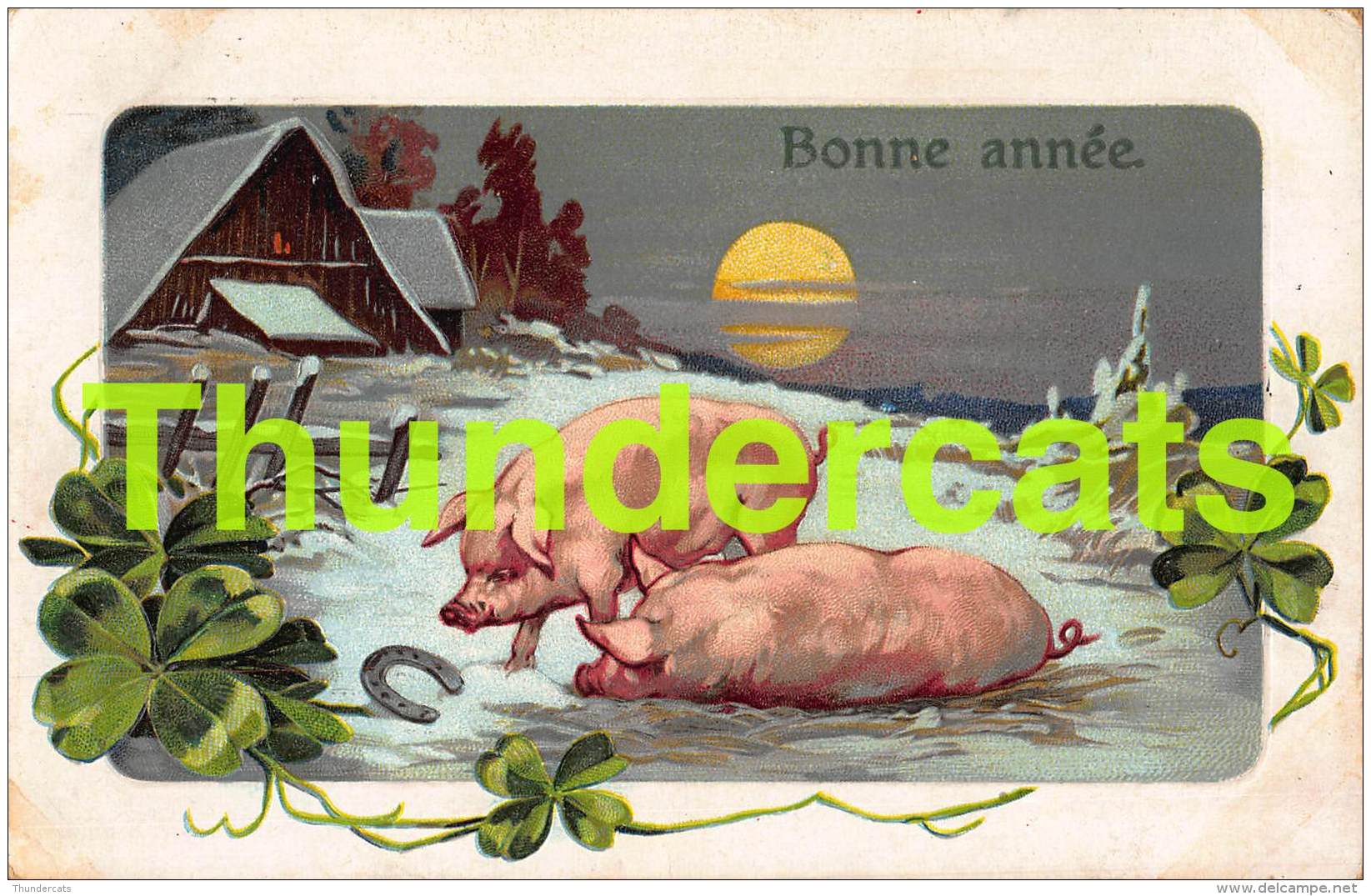 CPA EN RELIEF GAUFREE  COCHON EMBOSSED CARD PIG - Cochons