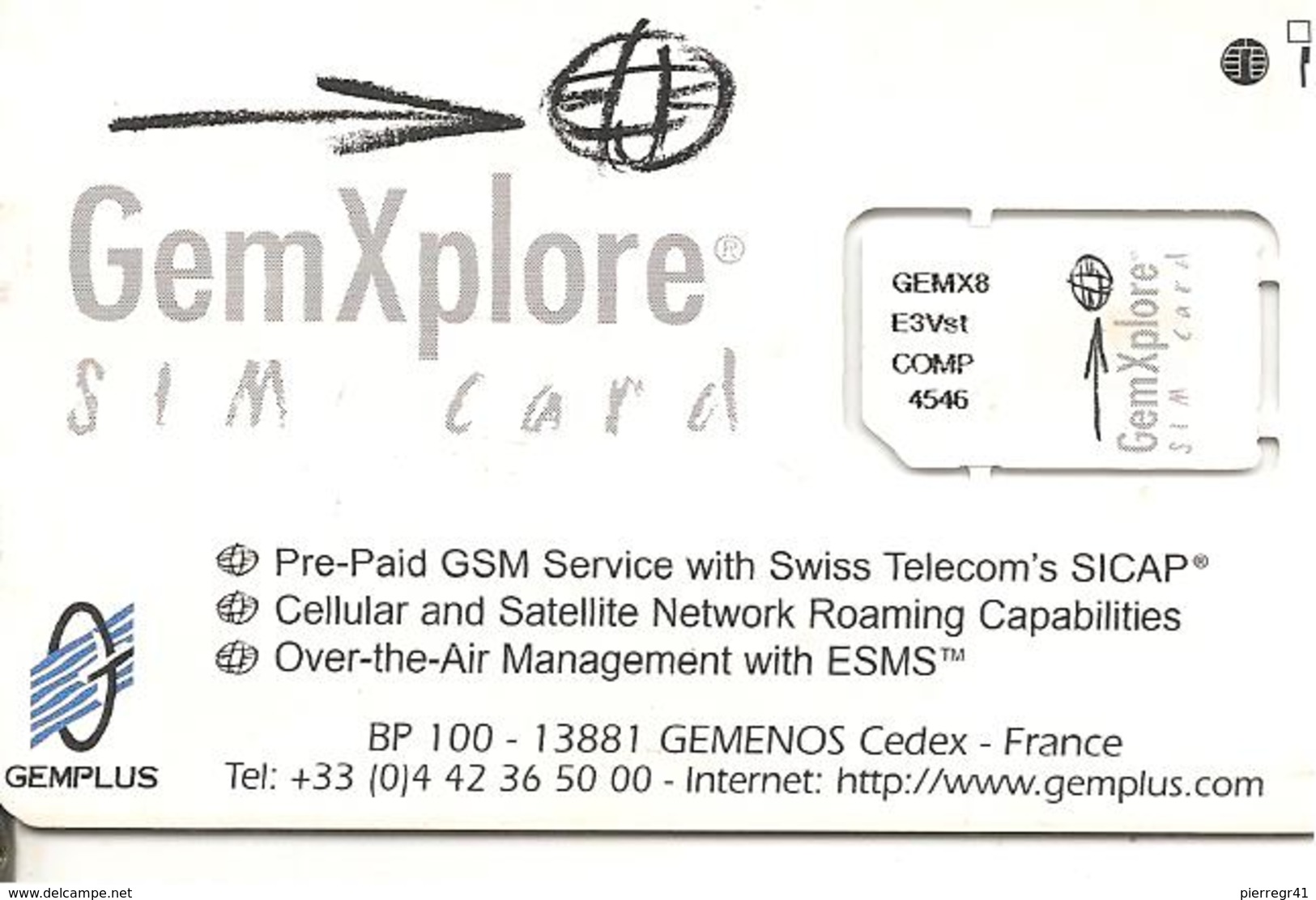 -CARTE-SALON-µ-PUCE-SIM-GEMXPLORE-PUCE ATTACHEE GARANTIE-Equipe Swiss Telecom/etc-Neuve TBE-RARE - Ausstellungskarten